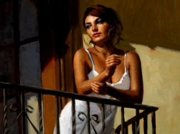 Saba At The Balcony VII - White Dress - Board Only
