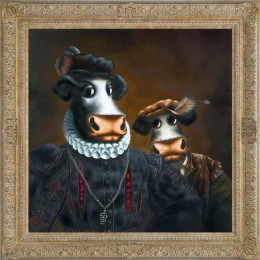 Black Udder And Bulldrick - Large - Framed