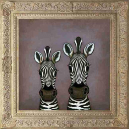 Ebony & Ivory - Ornate Frame - Framed