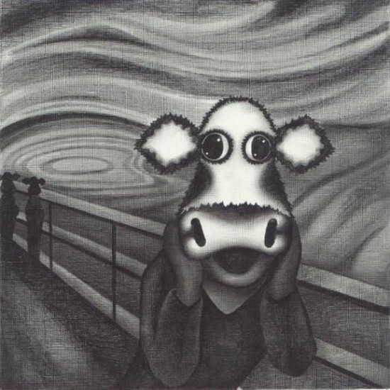 Study Of The Moo - Mounted