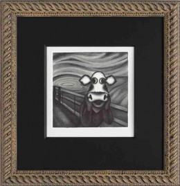 Study Of The Moo - Framed