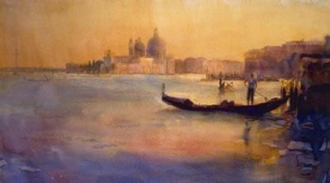 Dusk Over Venice - Mounted