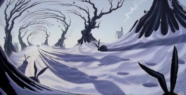 In The Lane Snow Is Glistening - Original - Box Canvas In The Lane Snow Is Glistening - Original - Box Canvas