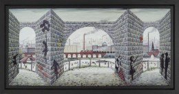 Lowry Meets Banksy - Framed