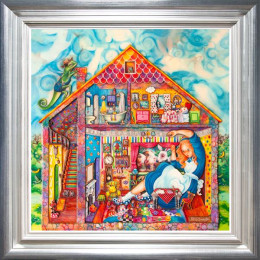 Alice In William Rabbits House - Framed