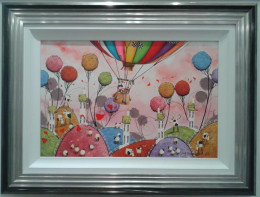 Magic Roundabout II - Original - Black And Silver Framed