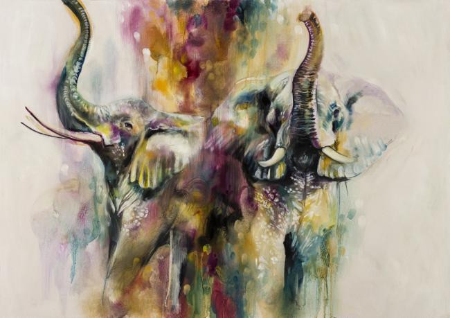 Opaline (Pair of Elephants)