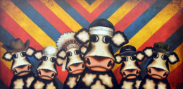 Party Animals - Original - Box Canvas