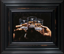 Study For Whisky - Black Framed
