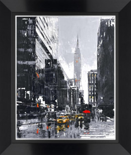 NY Taxi - Black Framed