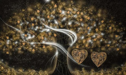 The Power Of Love Gold - Small - Black Framed
