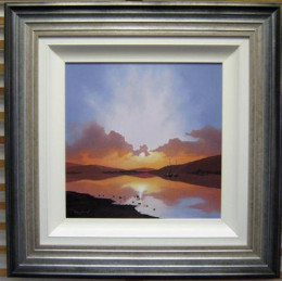 Lakeside Sunset - Original - Framed