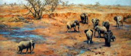 African Waterhole - Print only