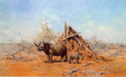 Tsavo Rhino - Mounted
