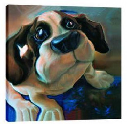 Oscar - Beagle - Box Canvas