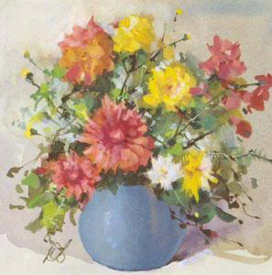 Chrysanthemums - Mounted Chrysanthemums - Mounted