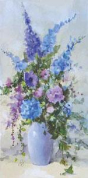 Summer Blooms (Blue) - Mounted