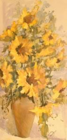 Sunflowers - Mounted Sunflowers - Mounted
