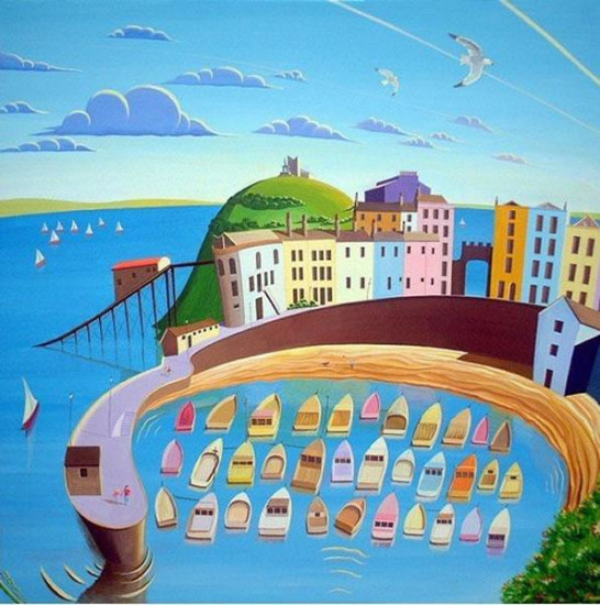 Tenby Harbour - Canvas - Box Canvas Tenby Harbour - Canvas - Box Canvas