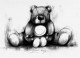 Bear Hugs Study - Man & Teddy Bear - Mounted