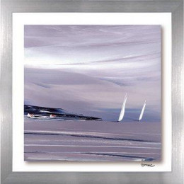 Mirrored Seas II - On Glass - Silver Framed