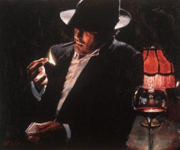 Man Lighting A Cigarette II - Board Only