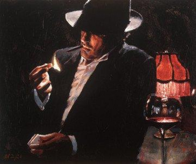 Man Lighting A Cigarette