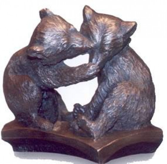 Brown Bear Cubs - Bronze Resin