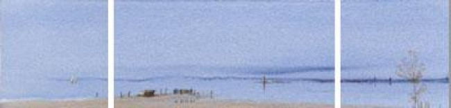 Across The Sea (Triptych) - Mounted Across The Sea (Triptych) - Mounted