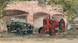 Working Together - Landrover & Tractor - Print