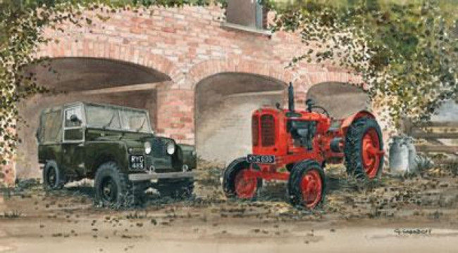 Working Together - Landrover & Tractor