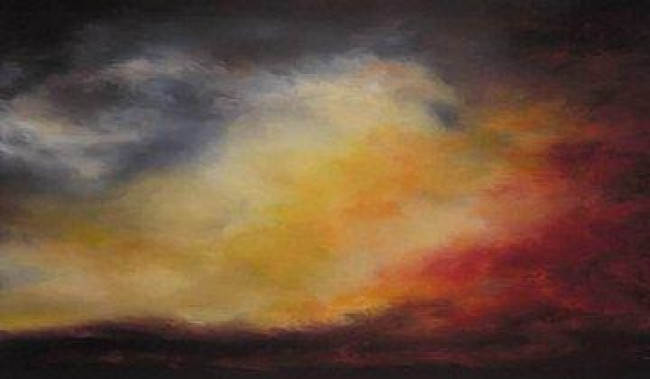 Blazing Skies I - Box Canvas