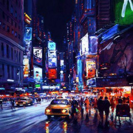 New York By Night - Box Canvas