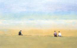 Three Figures Sitting - Print only