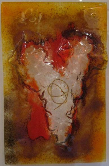Contemplation IV (Fused Glass) - Original - Framed Contemplation IV (Fused Glass) - Original - Framed