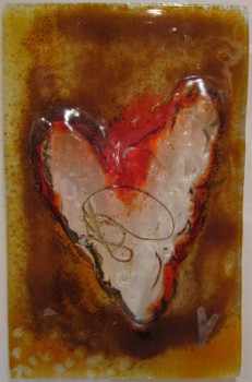 Contemplation III (Fused Glass) - Framed