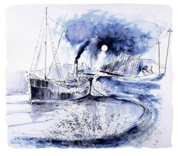 Vic 32 Crinal Canal (Pen & Ink) - Mounted Vic 32 Crinal Canal (Pen & Ink) - Mounted