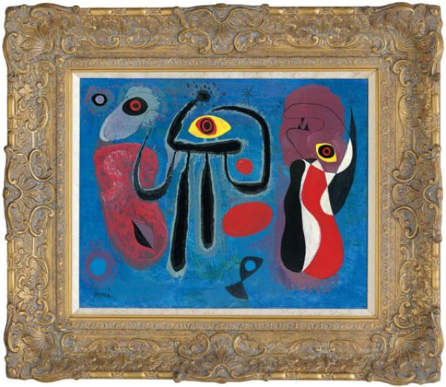 Children Frightened By A Spider In The Style Of Miro