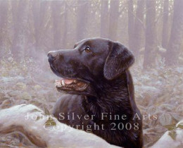 Black Labrador: Frozen Breath - Print