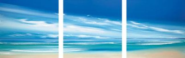 Cerulean Skies (Triptych) - Mounted Cerulean Skies (Triptych) - Mounted