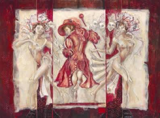 The Red Coat - Canvas With Slip The Red Coat - Canvas With Slip