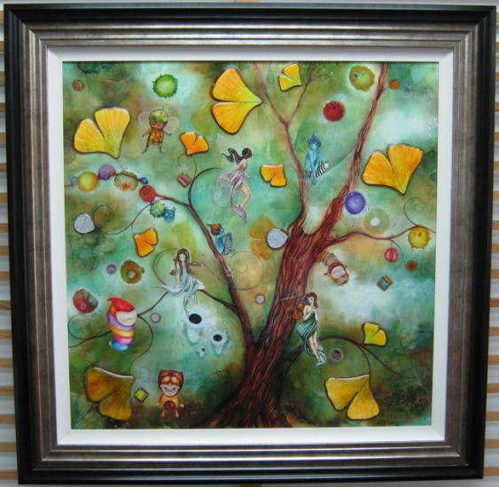 Enchanted Forest - Grey-black Framed