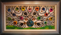 Peacock Splendour - Original - Framed