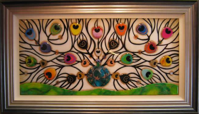 Peacock Splendour - Original - Framed