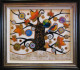 Tree Of Tranquility, Square I (Cream Base) - Original - Framed