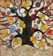 Tree Of Tranquility, Square III (Cream Base) - Original - Framed