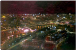 Midnight Over The Seine - Box Canvas