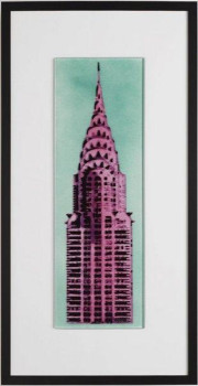 Chrysler - Pink & Green - Framed