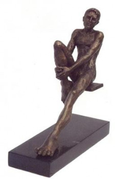 Waiting - Sculpture - Bronze