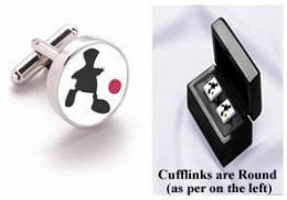 Game Of Life - Pair Round Silver (Boxed) - Cufflinks - Other